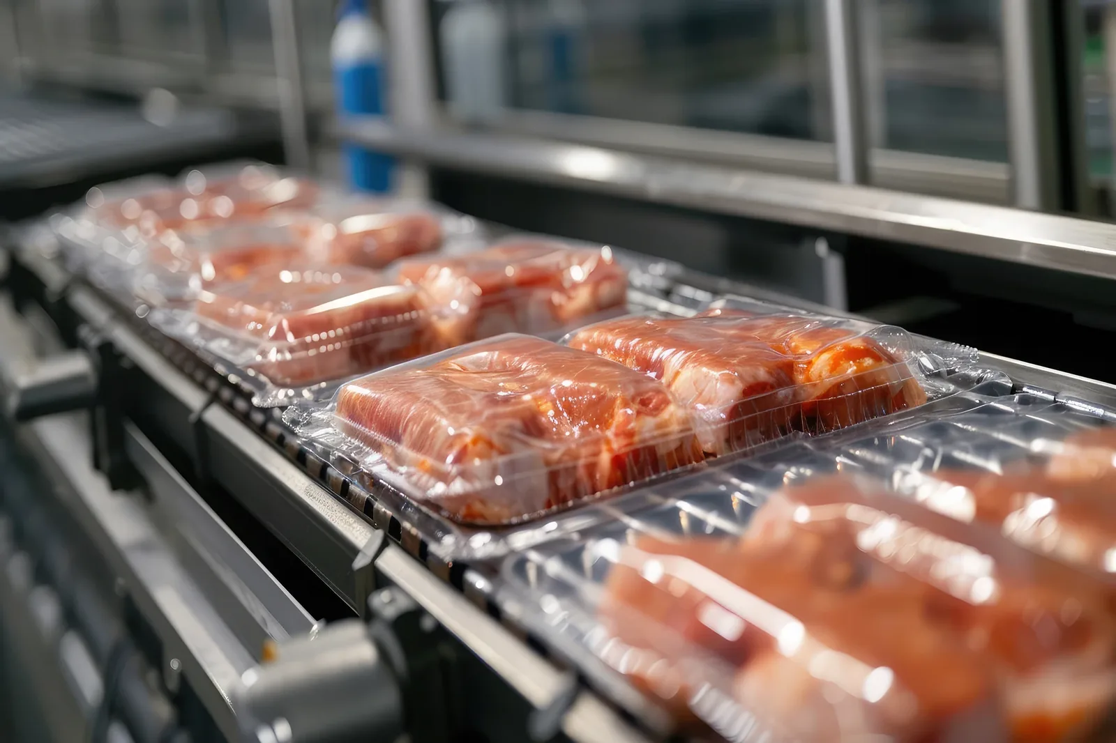 Gotowe opakowania na linii produkcyjnej jako ilustracja kontroli jakości folii BHF