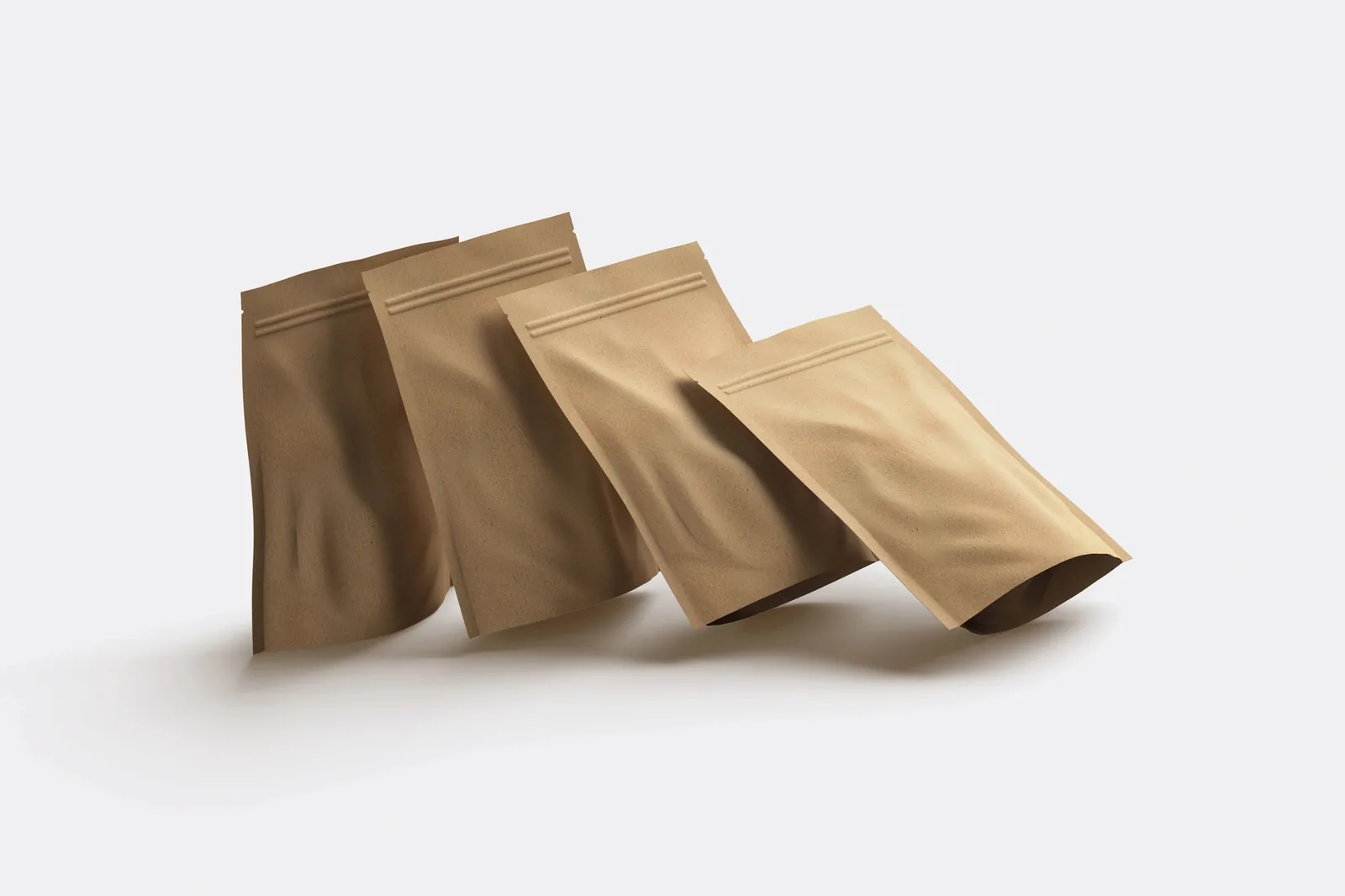 Zestaw opakowań papierowych i foliowych jako ilustracja strony o serwisie